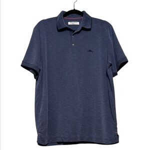 Tommy Bahama Via Verde Island Zone Polo Golf Shirt Size M Island Navy EUC